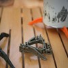 Orange Fuel Canister Stabilizer for Camping Stove Foldable Outdoor Camping