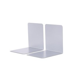 Maul MAUL Buchstütze aus Metall (2er Pack) 14x12x14cm | Bücherhalter, Organzier für Kinder, Bücher, Büro, Regal | Bücherstütze möbelschonend aus stabilem Metall | Stilvoller Buchhalter | Silber