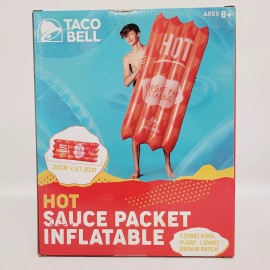 RMS International Taco Bell FIRE SAUCE or HOT SAUCE Packet Pool Float Inflatable 30 x 57.8” NEW - HOT SAUCE PACKET