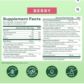 Bloom Nutrition Greens & Superfoods Powder Berry (48 Serv., 9.2 oz.) Exp 1/2026
