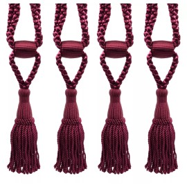 DÉCOPRO Tassel Tieback, Adjustable Cord Length, Color# E10 [Set of 4]