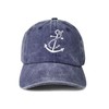 Enodtter Embroidered Baseball Caps for Men and Women, Anchor (Washed