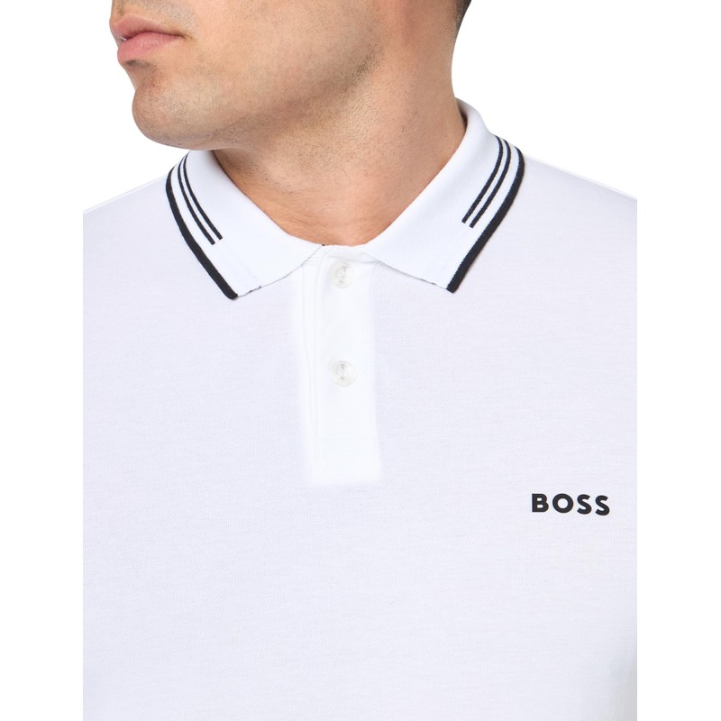 BOSS Paul Modern Essential Polo, Clean White, XL