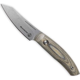 Messermeister Carbon 3.5” Paring Knife - Bohler K110 High Carbon Steel with a Ceramic Stonewash Finish - Resin-Stabilized Wood Handles - Handcrafted in Maniago, Italy