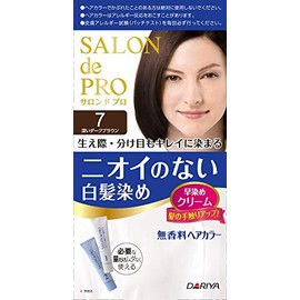 [Dariya] sarondopuro Fragrance Free Hair Color Fast Dyed Cream Deep Dark Brown x Set of