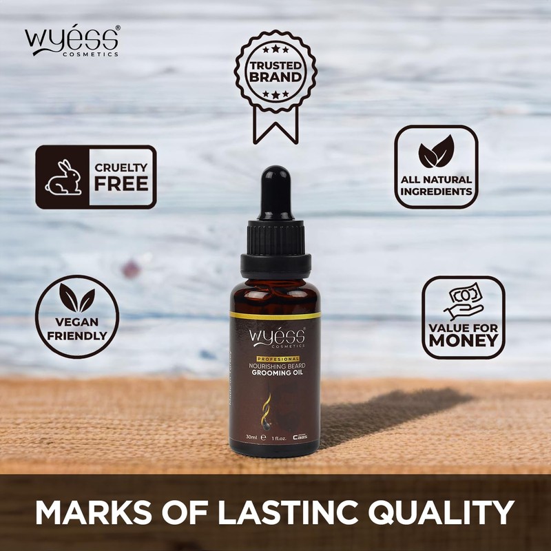 WYESS Natural Beard Growth Serum and Oil for Men -