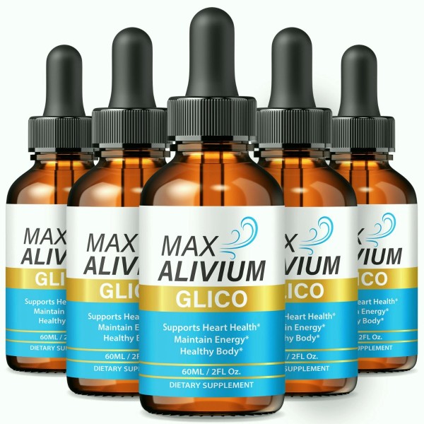 Sigma Times (5 Pack) Max Alivium Glico Drops, Advanced Blood