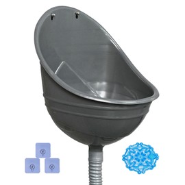 Waterless Urinal Garage Urinal for Men Plastic Urinals for Men, Urine Diverter Outdoor Urinal Wall-Mounted Urinals For Men Bathroom, No-Drill Lnstallation Self-Adhesive Mens Urinal