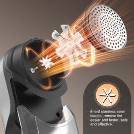 Fusselrasierer Elektrisch, Tragbarer Elektrischer Fusselentferner USB Wiederaufladbar mit LED-Digitalanzeige, 2 Geschwindigkeiten Fusselrasierer Entfernen für Kleidung, Teppich, Pullover, Sofa