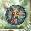 Image Industry Greyhound Stained Glass Effect Suncatcher - Garden Gift