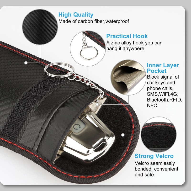 Faraday Pouch for Car Keys, [2 Pack] Diyife Car Key