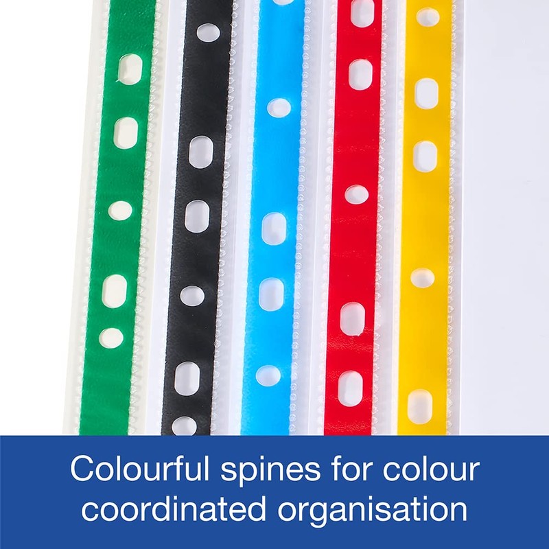 SUMMIT 100 Multi-Colour Punched Pockets A4