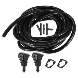 ACROPIX Front Windshield Wiper Nozzles Kit for Dodge Grand Caravan with Gaskets 2.5 Meter Fluid Hose - Pack of 6 Black