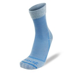 Zensah Calming Sleep Socks - Warm, Soft, Fuzzy, Wool, Thermal, Slipper Sock for Women (Sky Blue, Medium)