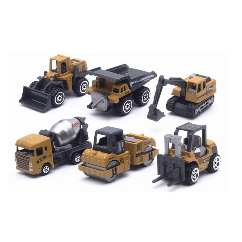 1/64 Mini Alloy Truck Engineering RC Car Toys Model Set