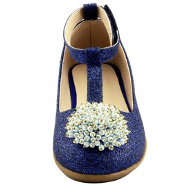 The Doll Maker Girl`s Glitter T Strap Flat - FBA173002A-12