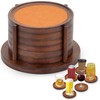 MinBoo Bamboo Coasters for Coffee Table Set of 6 Coasters