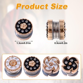 4 Pairs Magnetic Hijab Pins, Versatile No-Snag Hijab Pins for Women Pinless Magnetic Brooch Pin Magnetic Scarf Clasp Magnet Buttons Stylish Clothes Scarves Accessories and Decor