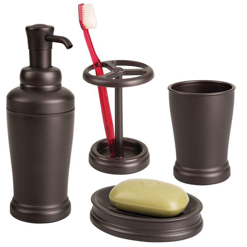 iDesign Kent Tumbler Cup for Bathroom Vanity Countertops - Bronze