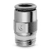 Camozzi S6510 8-1/8 Male Stud, Push In Fitting, 8 mm