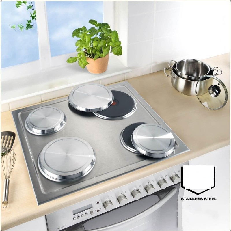 4 Pieces Kitchen Stove Covers, Stainless Steel Stove Burner Covers,