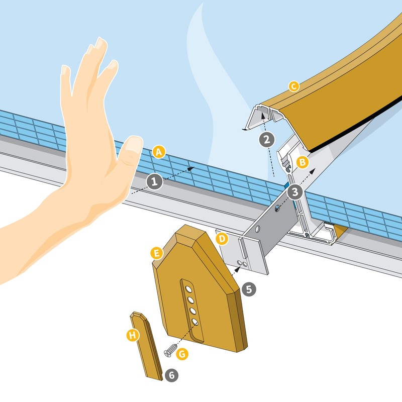 White Side-Fix Conservatory Roof End Cap Kit Stop Slipped Polycarbonate