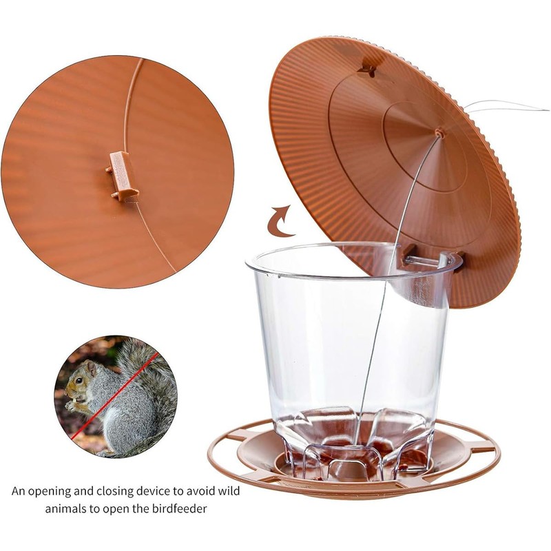 AIMALL Outdoor Hanging Bird Feeder 7.09x6.5in Plastic Feeder for Garden