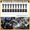REPAIROCK 10pcs M5 Motorcycle Fairing Windscreen Screw Bolt Titanium Tone