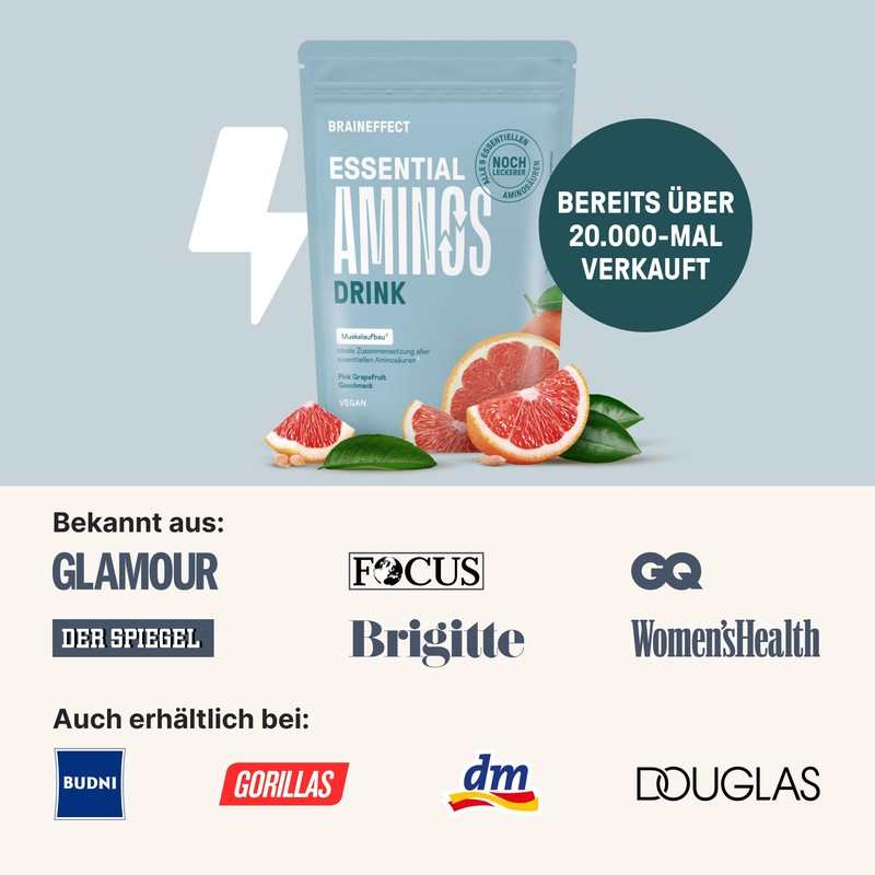 BRAINEFFECT Essential Aminos - Complete Amino Acid Profile (11 Amino