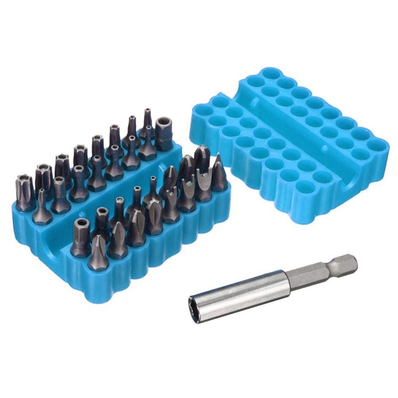 33pcs Tamper Proof CRV6150 Screwdriver Bit Set with Magnetic Holder