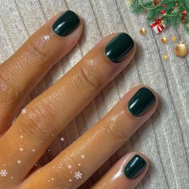 KQueenest Short Square Nails, Press On Acrylic Nails for Women, 24 Pcs