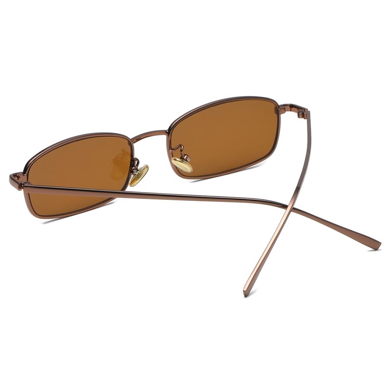 RUNHUIS Retro Classic Small Rectangle Sunglasses Women Men Vintage Slim