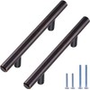 30 Pack Bronze Solid Cabinet Handles Drawer Pulls, 5.38-inch/136mm Length