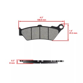 Caltric Rear Brake Pads for Triumph Thunderbird 1600 2009 2010 2011-2018 / T2020692