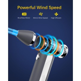 Compressed Air Duster - Electric Air Duster,3 Gear Adjustable Small Air Blower Duster with Light,100000RPM Protable Dust Blower for Computer,PC,Loptop,Keyboard and Car,New Upgrade