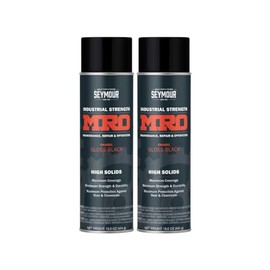 SEYMOUR 620-1415 Industrial MRO High Solids Spray Paint, Gloss Black, 16 Ounce (Pack of 2)