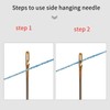LNYMZD 24pcs Self Threading Sewing Needles Gold Hand Embroidery Needle