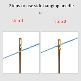 LNYMZD 24pcs Self Threading Sewing Needles Gold Hand Embroidery Needle Carbon Steel Embroidery Craft