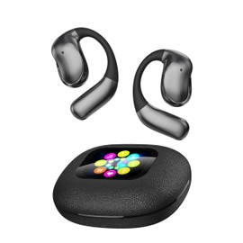 VANIR Wireless Earbuds, Open Ear Design BT 5.4 Earphones, Portable Earpiece, Support 144 Languages Real Time Translation Headphones, Full Color Display Touch Screen Gaming Headsets