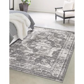 Unique Loom Sofia Collection Area Rug - Salle Garnier (10' x 14' 1" Rectangle, Gray/ Ivory)