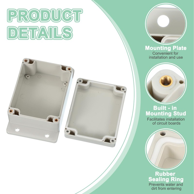 PATIKIL 5.98 Inch Junction Box, Electrical Enclosure Box ABS Plastic
