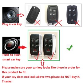 M.JVisun Genuine Carbon Fiber Key Fob Cover for Land Rover Discovery 4/Sport Freelander 2 for Range Rover Evoque/Sport/Velar Car Remote Key Case for Men Women - Black
