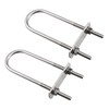 sourcing map Round U-Bolt 1.26"(32mm) Inner Width 120mm Length Steel