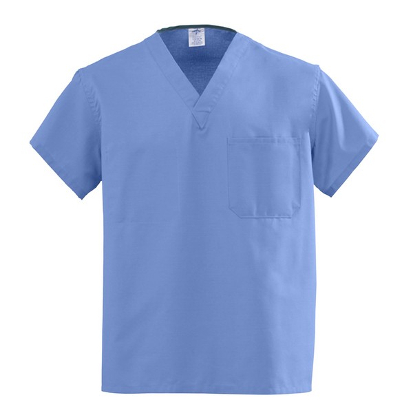 Medline 610NTJS-CA AngelStat Unisex Reversible V-Neck Scrub Top with 2