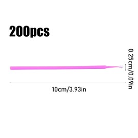 200pcs Micro Applicator Brushes, Pink Disposable Micro Brushes Make Up Micropore Brushes Microbrush Applicators for Eyelash Extensions