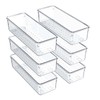 6 Pack Drawer Organiser, Versatile Clear Drawer Storage Trays with