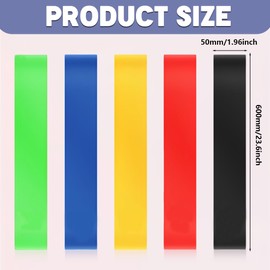 Fitnessbänder, 5er Set – 5 Verschiedene Stärken, Übungsanleitung, Tragebeutel – 5X Fitnessband, Gymnastikband, Widerstandsband