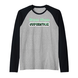 Fun Graphic- Rum Ham Superstar Raglan Baseball Tee