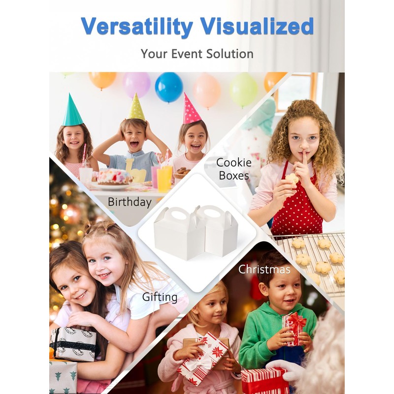 Shallive 12 Pcs Small Party Treat Boxes, 6 Inch Candy