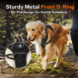 PawsPassion Tactical Dog Harness for X-Large Dogs, Chew-Proof Metal Hardware, Heavy Duty No Pull Dog Harness, Reflective Strips, Adjusting Ring, MOLLE System, Hook and Loop Panel (Stealth, XL)